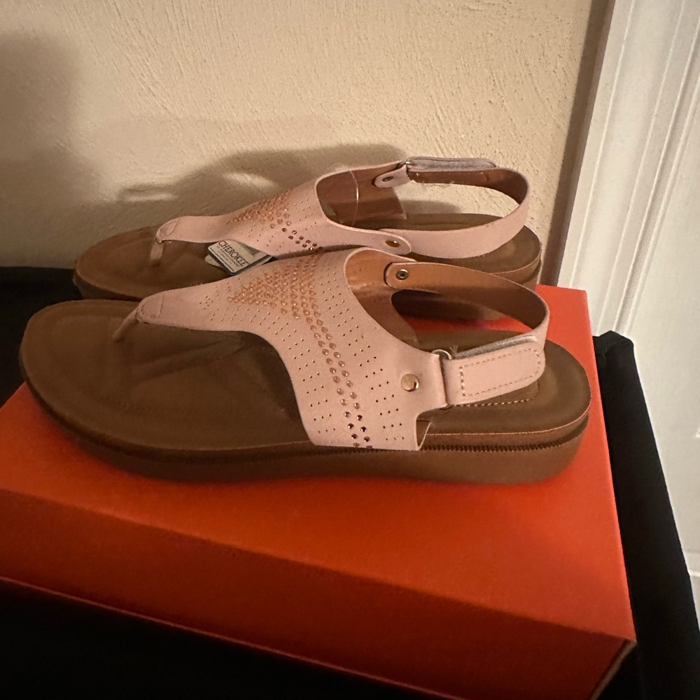 11 pink womens open sandals